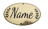 Individuelles Boxenschild mit Lorbeerkranz – Hochwertige Lasergravur für deine Pferdebox!  Box002