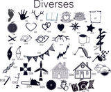 Türschild Strichmännchen – 4 Figuren (viele Motive) LASERGRAVUR - MIT KORREKTURABZUG Tür018