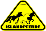Pferdehängerschild ISLANDPFERDE 4 - LASERGRAVUR PFHä009