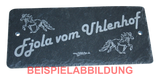 Graviertes Boxenschild Schiefer Pferdenamen und 2 identische Islandpferdemotive (über 15 Motive)