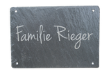 Türschild aus Schiefer - LASERGRAVUR MIT KORREKTURABZUG Tür024