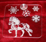 Eiskratzer aus Acrylglas Islandpferd 2