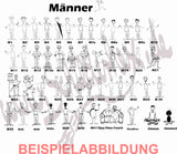 Türschild Strichmännchen – 2 Figuren (viele Motive) LASERGRAVUR - MIT KORREKTURABZUG Tür014