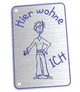 Türschild Strichmännchen – 1 Figur (viele Motive) LASERGRAVUR - MIT KORREKTURABZUG Tür012UG