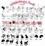 Türschild Strichmännchen – 5 Figuren (viele Motive) LASERGRAVUR - MIT KORREKTURABZUG Tür019