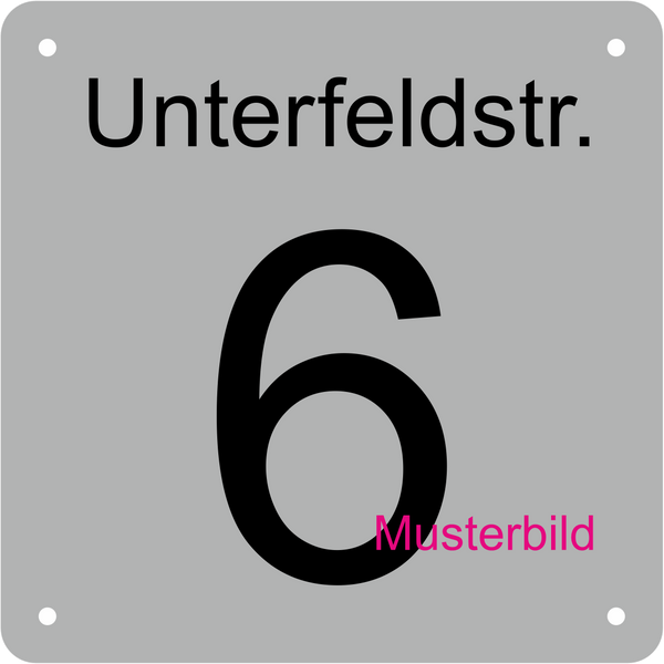 Hausnummernschild ohne Rahmen Lasergravur KORREKTURABZUG HAN021