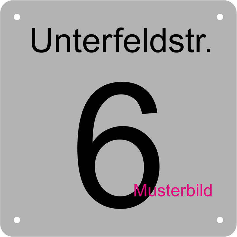 Hausnummernschild ohne Rahmen Lasergravur KORREKTURABZUG HAN021