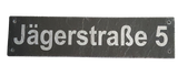 LASERGRAVIERTES Straßennamenschild aus Schiefer mit Hausnummer MIT KORREKTURABZUG
