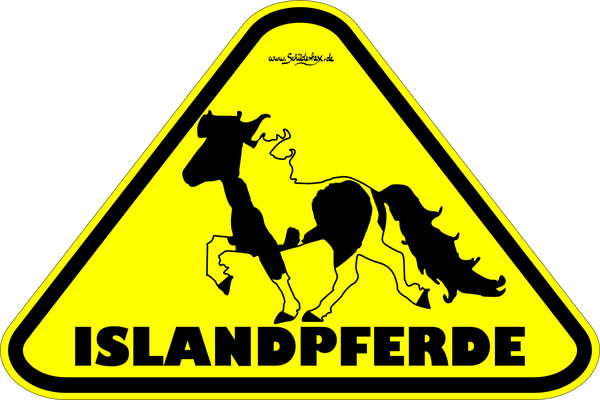Pferdehängerschild ISLANDPFERDE 6  - LASERGRAVUR