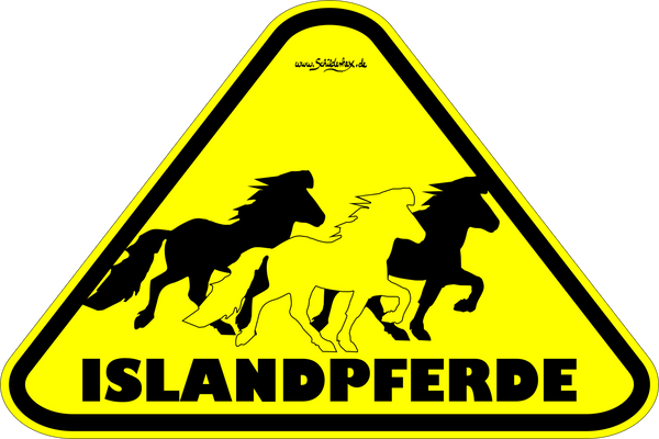 Pferdehängerschild ISLANDPFERDE 4 - LASERGRAVUR