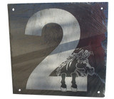 Hausnummernschild aus Schiefer mit Pferdemotiv (viele Motive)