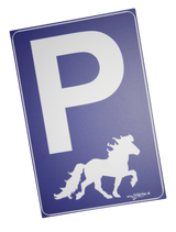Parken-Schild mit Islandpferd
