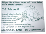Jägerschild / Warnschild Hochsitz -  LASERGRAVUR