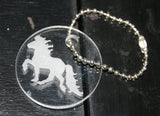 Schlüsselanhänger Islandpferd aus Acrylglas 2- RUND