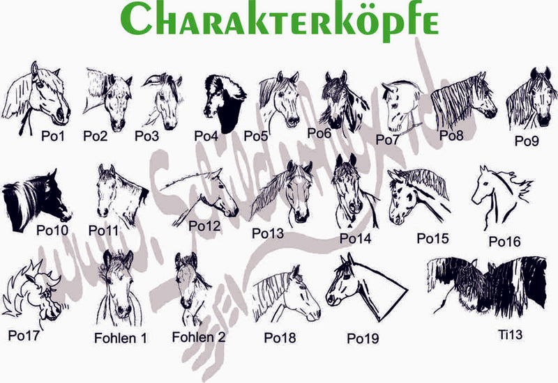 LASERGRAVIERTES Boxenschild Pferde aus Parkettholz (viele Pferdemotive!) - MIT KORREKTURABZUG