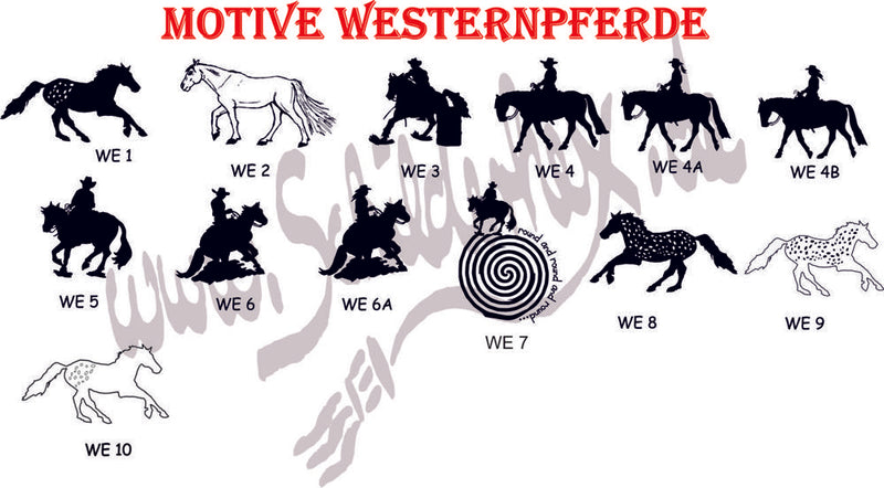 LASERGRAVIERTES Boxenschild mit Westernpferd (viele Motive) - LASERGRAVUR