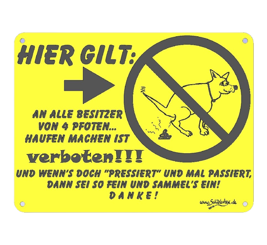 Schild Achtung, Hier ist kein Hundeklo (Hundekot verboten) kaufen Schild Achtung, Hier ist kein Hundeklo (Hundekot verboten) kaufen